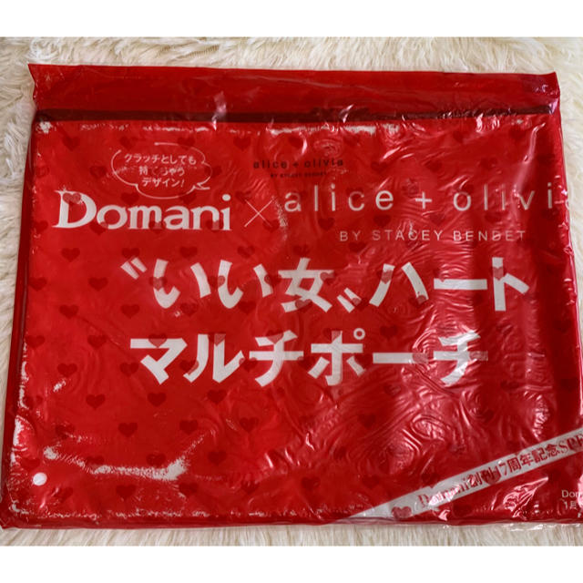 Alice+Olivia(アリスアンドオリビア)のDomani  付録 alice+olivia "いい女"ハートマルチポーチ レディースのファッション小物(ポーチ)の商品写真