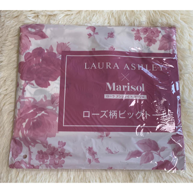 LAURA ASHLEY(ローラアシュレイ)のMarisol 2014年12月号 付録 ローラアシュレイ ローズ柄BIGトート レディースのバッグ(トートバッグ)の商品写真