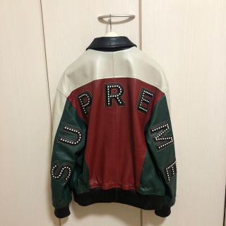 シュプリーム(Supreme)のsupreme Studded Arc Logo Leather Jacket (レザージャケット)