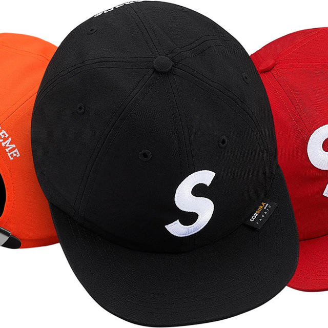 メンズsupreme cordura S logo 6 panel 黒