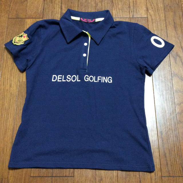 デルソル ゴルフの紺色ポロシャツ レディースのトップス(ポロシャツ)の商品写真