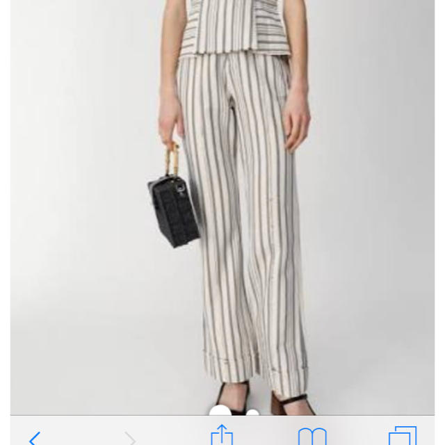 moussy(マウジー)の【未使用】Moussy STRIPE High Waist パンツ  レディースのパンツ(カジュアルパンツ)の商品写真