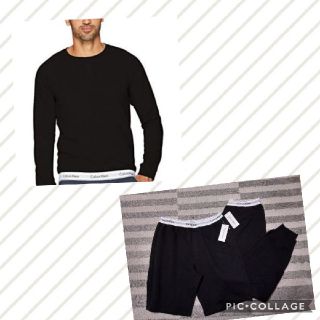 5%中値下げ　カルバンクライン　men's  スエット　セットアップ　黒　L