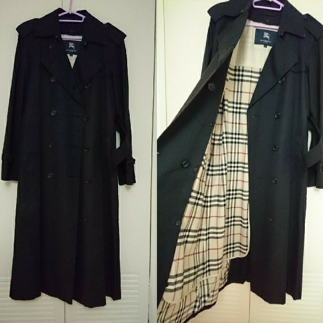 BURBERRY(バーバリー)の【レオナウ様専用】BURBERRY トレンチコート/ブラック レディースのジャケット/アウター(トレンチコート)の商品写真