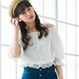 ウィゴー(WEGO)の2wayオフショルドットブラウス❤︎(シャツ/ブラウス(半袖/袖なし))