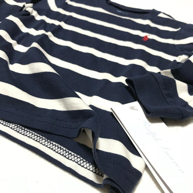 Ralph Lauren(ラルフローレン)の新品✨ボーダー ロングスリーブ Tシャツ 18M/85 キッズ/ベビー/マタニティのベビー服(~85cm)(Ｔシャツ)の商品写真