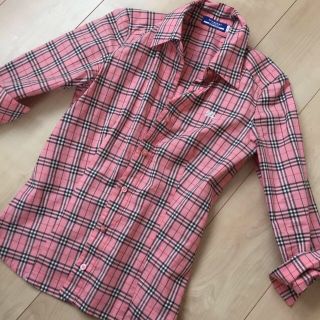 BURBERRY - レア!バーバリーピンクチェック柄!シャツの通販 by けっ