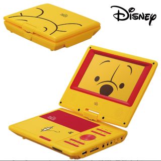 ディズニー(Disney)のディズニー くまのプーさん ポータブルDVDプレーヤー 車載バック付き(DVDプレーヤー)