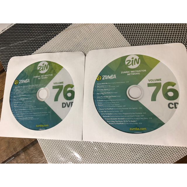 【セット】ZUMBA ZIN Vol.76 DVD & CD