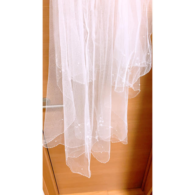TAKAMI(タカミ)のフラワービーズベール👰🌼 ハンドメイドのウェディング(ヘッドドレス/ドレス)の商品写真