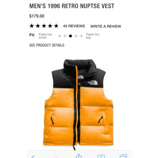 ザノースフェイス(THE NORTH FACE)のThe North Face 1996 Retro Nuptse Vest XS(ダウンベスト)