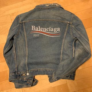 バレンシアガ(Balenciaga)のbalenciaga 17aw キャンペーンロゴ デニムジャケット 44(Gジャン/デニムジャケット)