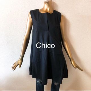 フーズフーチコ(who's who Chico)の☘R754☘Chico ノースリーブ チュニック ワンピ F(ミニワンピース)