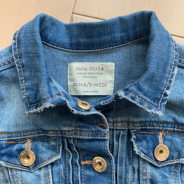 ZARA KIDS(ザラキッズ)のZARA 110センチ Gジャン デニムジャケット キッズ/ベビー/マタニティのキッズ服女の子用(90cm~)(ジャケット/上着)の商品写真