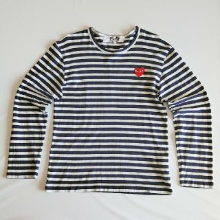 コムデギャルソン(COMME des GARCONS)の☆春物 ❤コムデギャルソン  PLAY 赤ハート刺繍 マリンボーダー 長袖メンズ(Tシャツ/カットソー(七分/長袖))