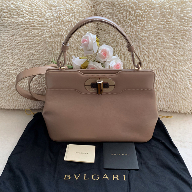 ブルガリ BVLGARI ハンドバッグ PVC/レザー グレー×ブラック レディース 送料無料 y15765a