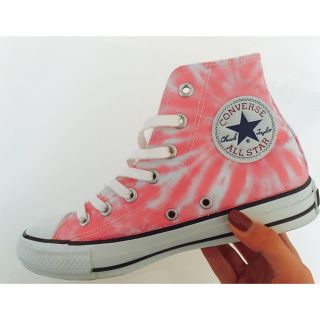 コンバース(CONVERSE)のCONVERSE Allstar ハイカット タイダイ柄 ピンク(スニーカー)