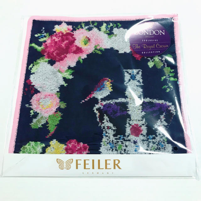 FEILER(フェイラー)のFEILER イギリス限定 ロイヤルクラウン ハンカチ レディースのファッション小物(ハンカチ)の商品写真
