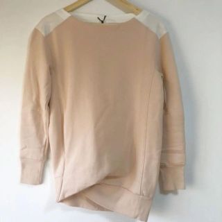 ザラ(ZARA)の新品✨‼️インデザイン❤️PLST❤️切り替え ベビーピンク スウェット(トレーナー/スウェット)