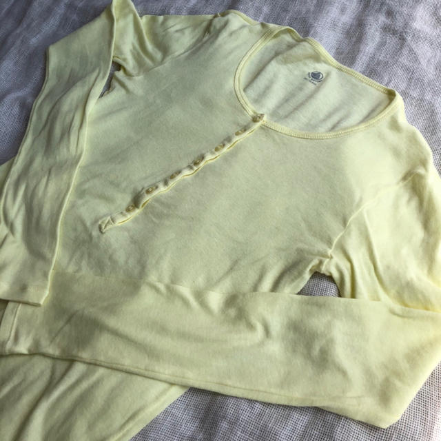 PETIT BATEAU(プチバトー)のヘンリーネック カットソー  XS/14ans レディースのトップス(カットソー(長袖/七分))の商品写真