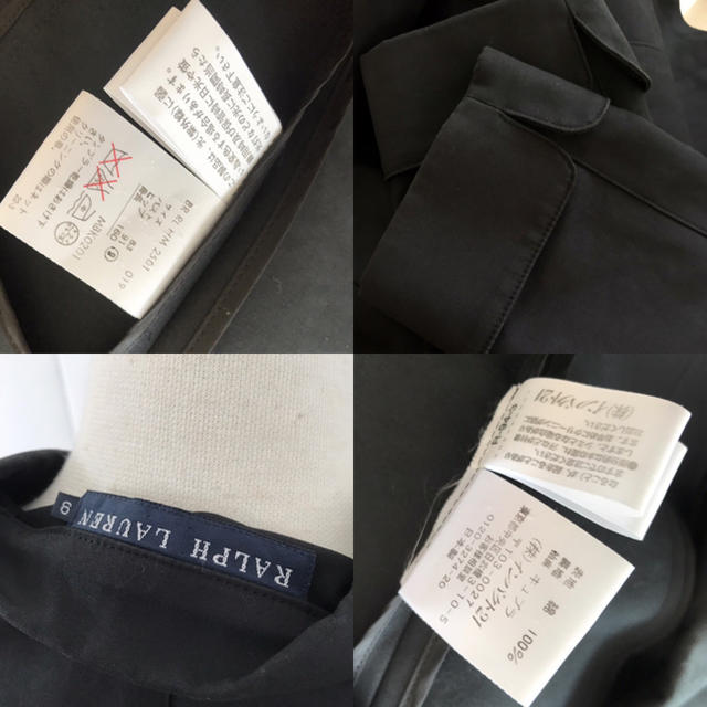 Ralph Lauren(ラルフローレン)の美品❤️ラルフローレン コットン ジャケット 9号 ブラック レディースのジャケット/アウター(テーラードジャケット)の商品写真