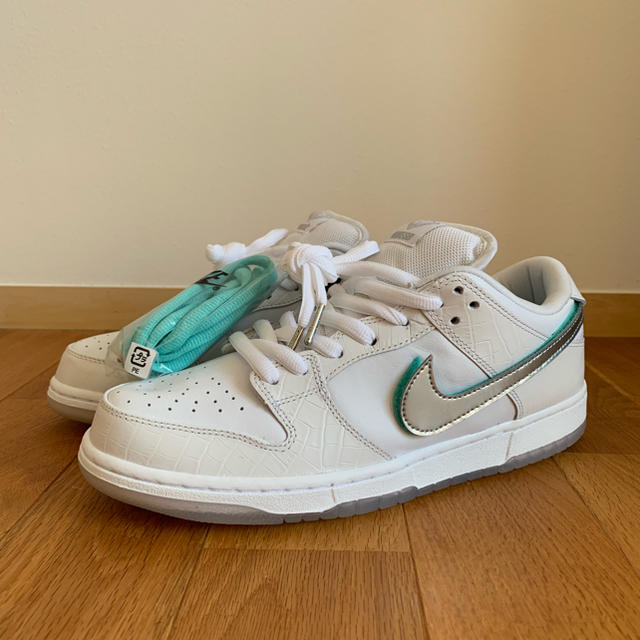 ホワイトクロームホワイトサイズ27.5cm Nike SB  DIAMOND Dunk Low Pro  OG