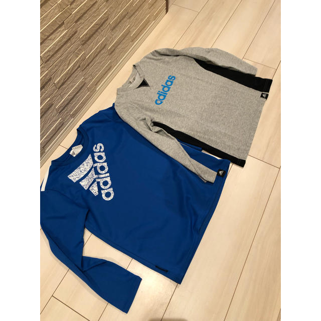 adidas(アディダス)のadidas アディダス 長袖Tシャツ セット キッズ/ベビー/マタニティのキッズ服男の子用(90cm~)(Tシャツ/カットソー)の商品写真