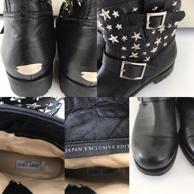 JIMMY CHOO(ジミーチュウ)の超美品❤️ジミーチュウ  バイカーブーツ 39 エンジニアブーツ 日本限定 レディースの靴/シューズ(ブーツ)の商品写真