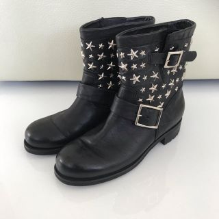 ジミーチュウ(JIMMY CHOO)の超美品❤️ジミーチュウ  バイカーブーツ 39 エンジニアブーツ 日本限定(ブーツ)