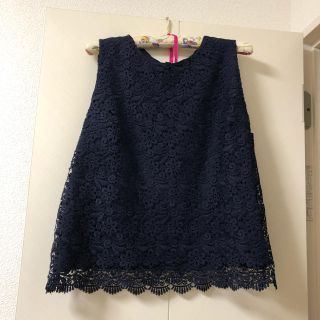 ユニクロ(UNIQLO)のユニクロ レース トップス 大きいサイズ(カットソー(半袖/袖なし))