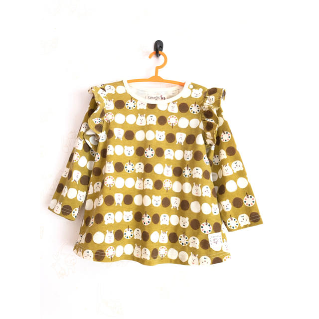 cotoriss どうぶつ柄 トップス 女の子 90サイズ キッズ/ベビー/マタニティのキッズ服女の子用(90cm~)(Tシャツ/カットソー)の商品写真