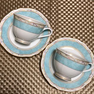 ノリタケ(Noritake)のノリタケ カップ＆ソーサー ハナレイク 2客セット ペア(グラス/カップ)