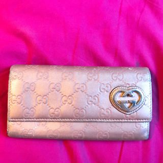 グッチ(Gucci)のGUCCI 長財布 ピンク ハート(長財布)