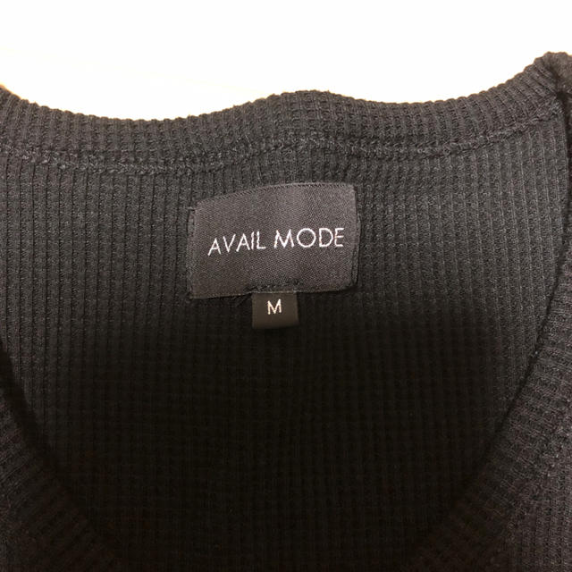 Avail(アベイル)のVネック ワッフルロングTシャツ Mサイズ メンズのトップス(Tシャツ/カットソー(七分/長袖))の商品写真