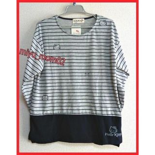 ハローキティ(ハローキティ)の【新品☆春夏物♪】キティ カットソー(ロンT)☆4L(Tシャツ(長袖/七分))