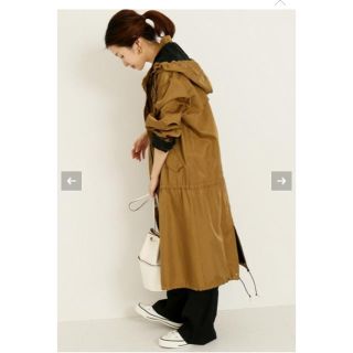 IENA♡キュプラボンディングモッズコート美品キャメル36