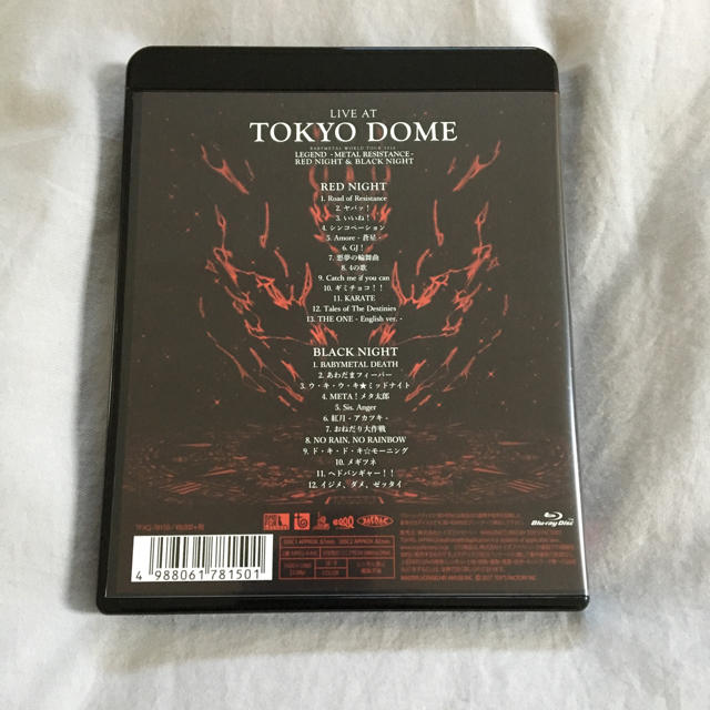 BABYMETAL(ベビーメタル)のBABYMETAL [LIVE AT TOKYO DOME] ベビメタ エンタメ/ホビーのDVD/ブルーレイ(ミュージック)の商品写真