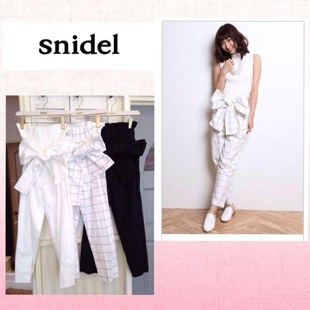 SNIDEL(スナイデル)のismile様お取置♡リボンパンツ レディースのパンツ(カジュアルパンツ)の商品写真