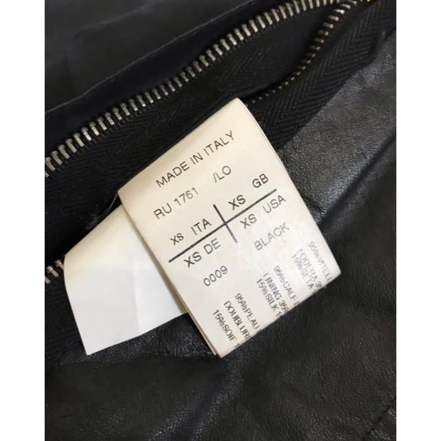 Rick Owens(リックオウエンス)のRICK Owens RU1761/LO XS リックオウエンス ダークシャドウ メンズのジャケット/アウター(レザージャケット)の商品写真