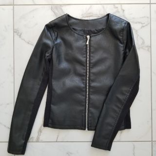 ザラ(ZARA)のH2O ライダース ジャケット ( 5号 XS 相当)(ライダースジャケット)