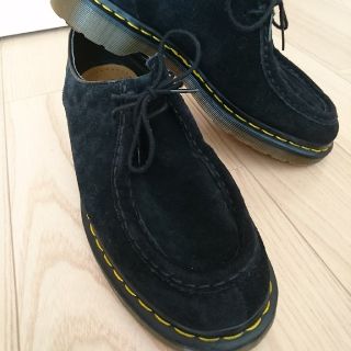 ドクターマーチン(Dr.Martens)のでん様専用 モカシン Uk8 スエード 黒 ブラック(ブーツ)