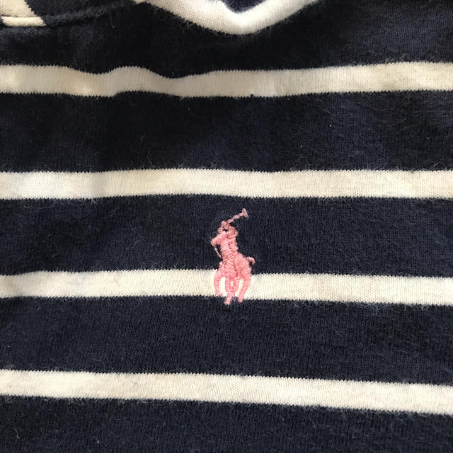 Ralph Lauren(ラルフローレン)のラルフローレン☆ボーダー半袖ワンピース☆サイズ80 キッズ/ベビー/マタニティのベビー服(~85cm)(ワンピース)の商品写真