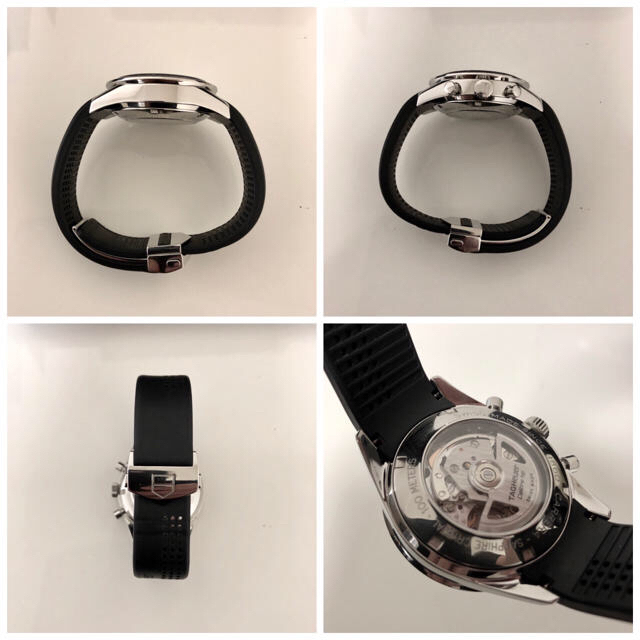 TAG Heuer(タグホイヤー)の【美品】タグ ホイヤー カレラ CV2014 赤針 ラバー タキメーター クロノ メンズの時計(腕時計(アナログ))の商品写真