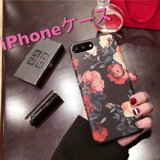 花柄♪ 薔薇柄 ローズ ブラック iPhone7 iPhone8 の通販 by di di f's shop火|ラクマ