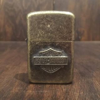 ZIPPO ライター ハーレーダビッドソンジッポ アンティーク ブラス