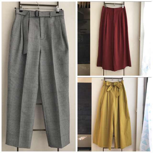 アダムエロペ チェックテーパードパンツ アダムエロペ チェックテーパードパンツ