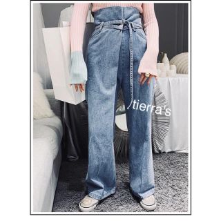 import❁︎ ハイウエスト ベルト付き デニムパンツ(デニム/ジーンズ)