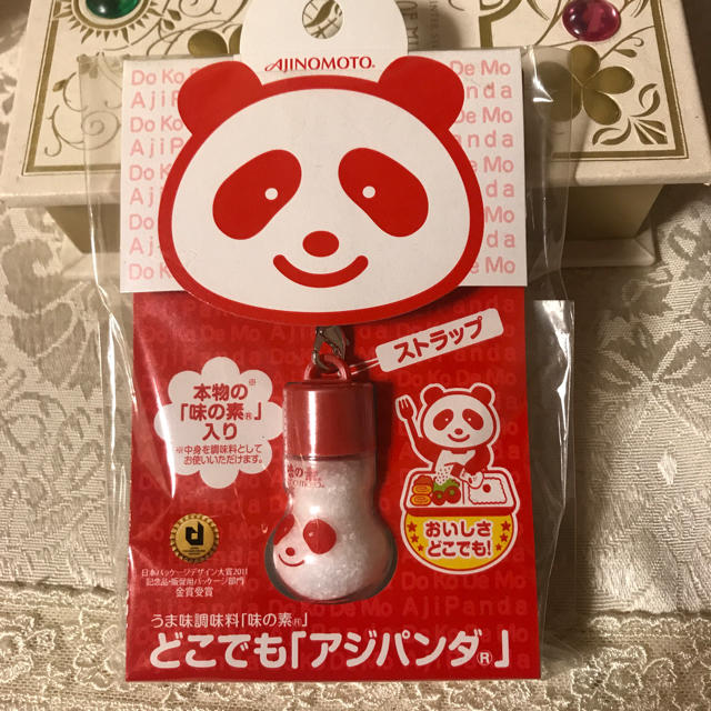 味の素(アジノモト)の新品未使用 どこでも アジパンダ 味の素 ストラップ エンタメ/ホビーのアニメグッズ(ストラップ)の商品写真