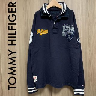 トミーヒルフィガー(TOMMY HILFIGER)のTOMMY HILFIGER ラガーシャツ 長袖 ポロシャツ バックプリント(ポロシャツ)