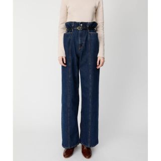 マウジー(moussy)のMOUSSY HI WAIST BELTED STRAIGHT(デニム/ジーンズ)